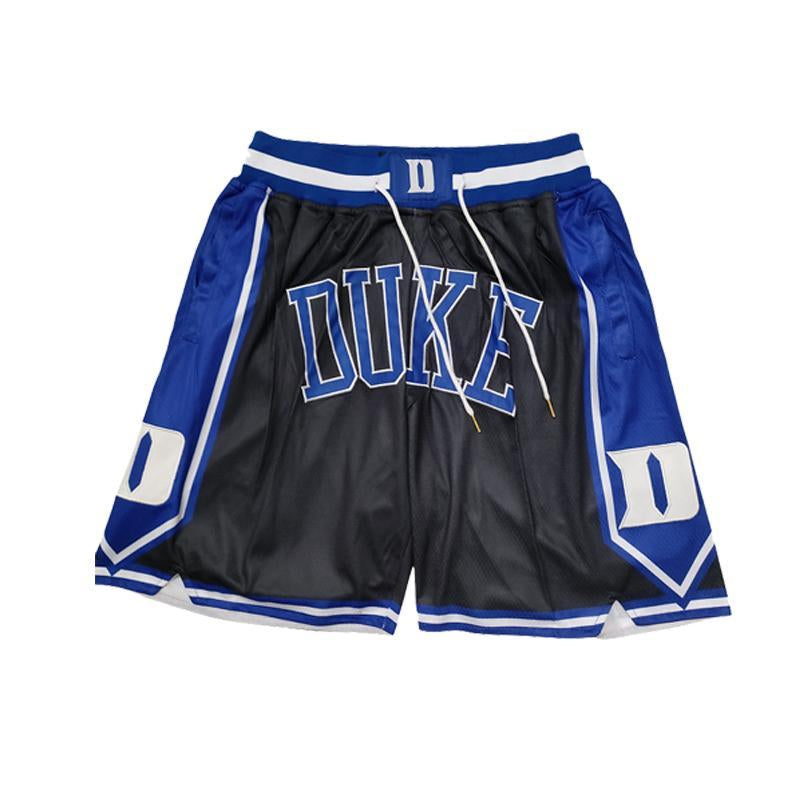 Basketball Shorts DUKE Four Pockets Cheap and High Quality Sewing Embroidery Covered Court Beach Pants 2025 Outdoor Sports Shorts Big Size Black White Blue Accepting Mixed Wholesale and Retail